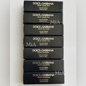 Dolce & Gabbana Velvet Collection Perfume Sample Size 2ml (7pcs)